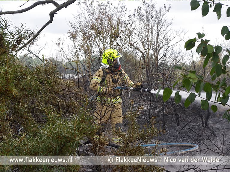 Brand op de Slikken van Flakkee