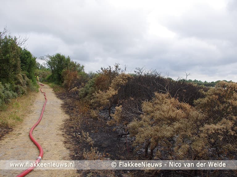 Brand op de Slikken van Flakkee
