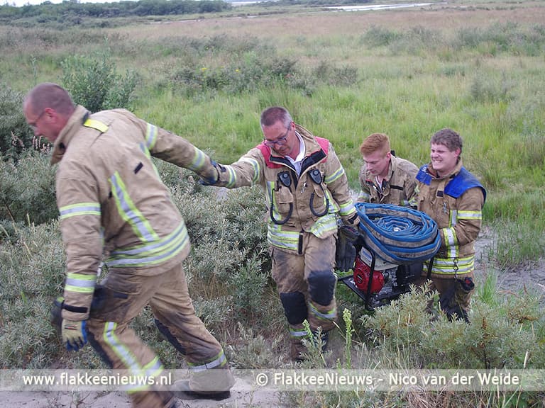 Brand op de Slikken van Flakkee
