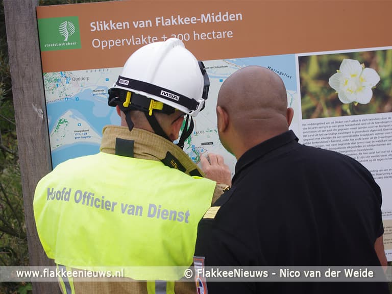 Brand op de Slikken van Flakkee