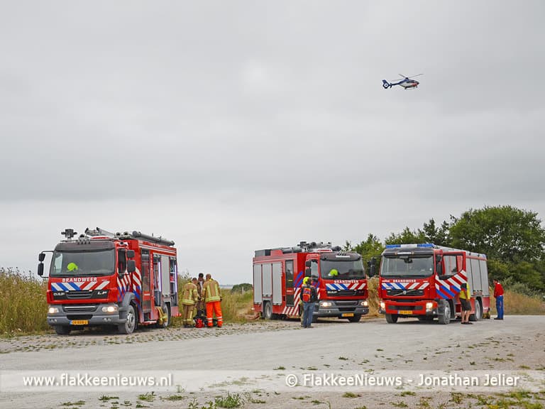 Brand op de Slikken van Flakkee