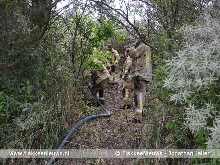 Brand op de Slikken van Flakkee
