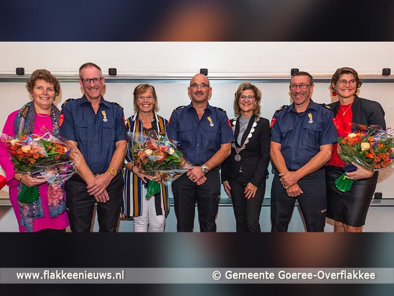 Koninklijke onderscheidingen voor brandweermannen uit Dirksland