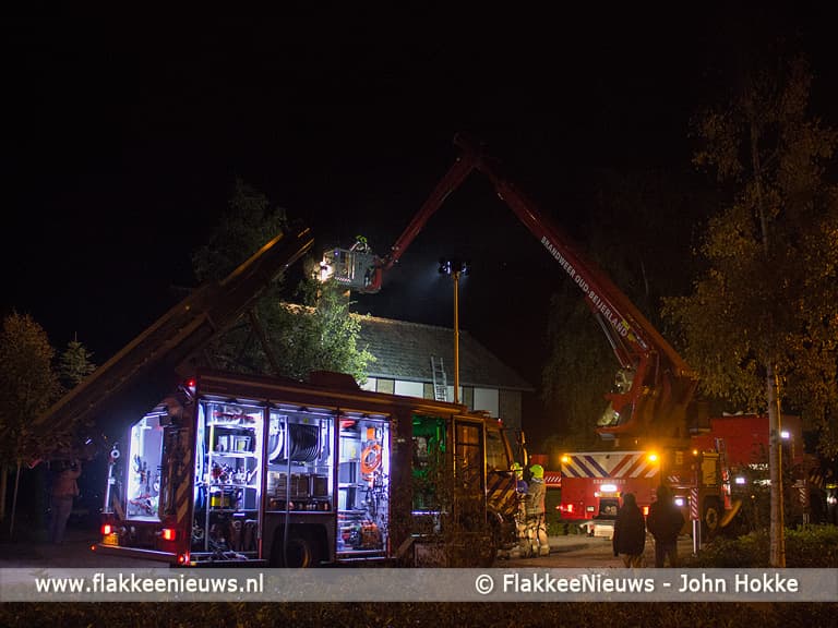 Schoorsteenbrand in Ooltgensplaat