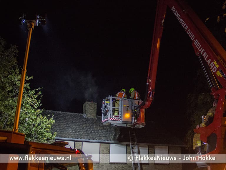 Schoorsteenbrand in Ooltgensplaat