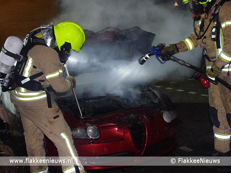 Auto uitgebrand in Sommelsdijk