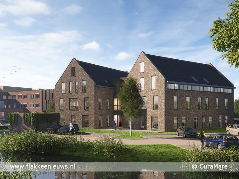 Feestelijke 1e paal voor nieuw centraal kantoor CuraMare