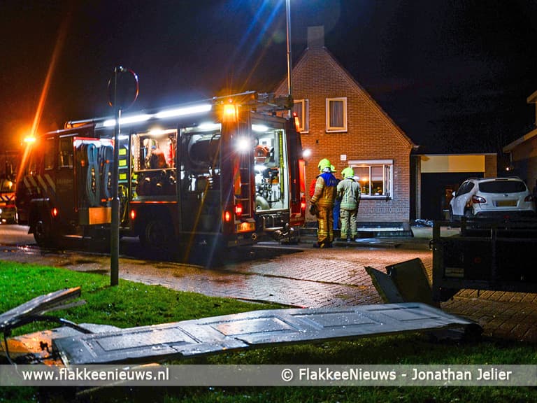 Brand in garage in Stellendam