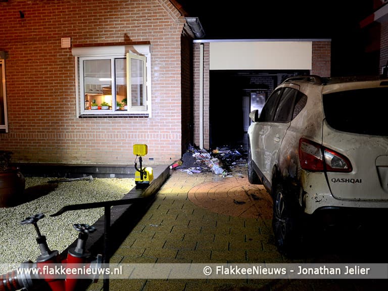 Brand in garage in Stellendam