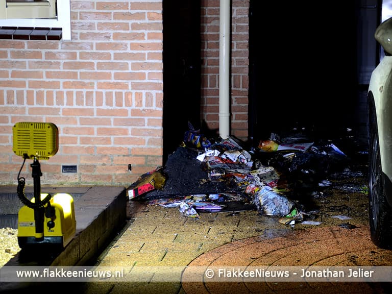 Brand in garage in Stellendam
