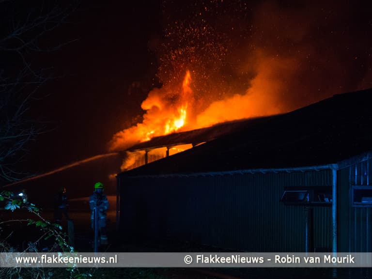 Caravans uitgebrand en zwaar beschadigd in Middelharnis
