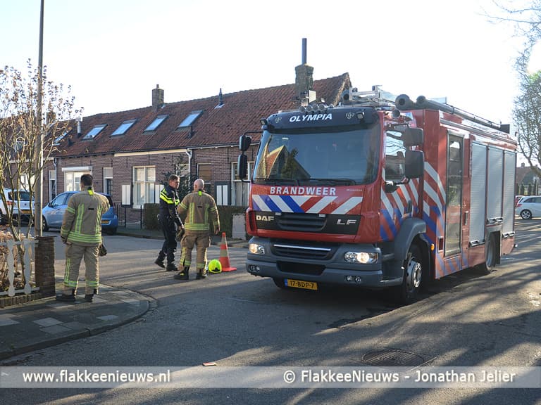 Groot gaslek bij woning in Sommelsdijk