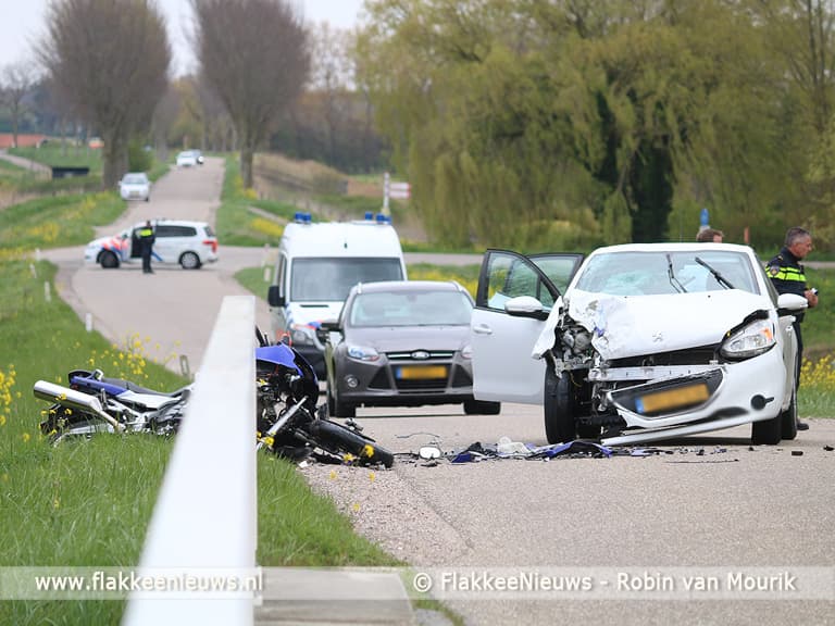 Motorrijder overleden bij ongeval Oude-Tonge