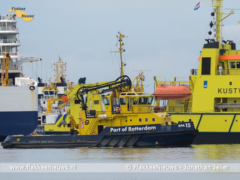 KNRM Stellendam in actie bij evacuatieoefening Maasvlakte