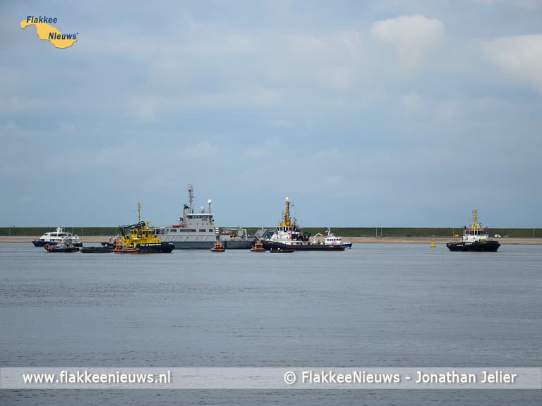 KNRM Stellendam in actie bij evacuatieoefening Maasvlakte