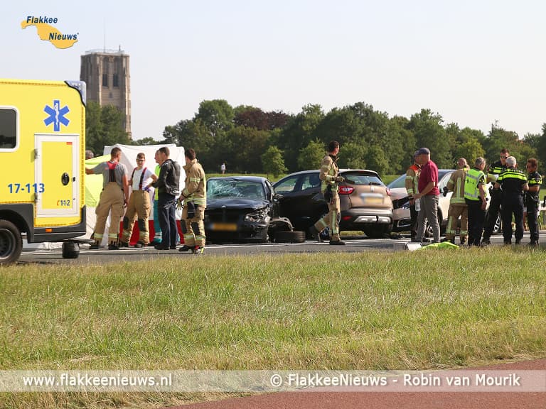 N57 tussen Goedereede en Ouddorp afgesloten vanwege ongeval