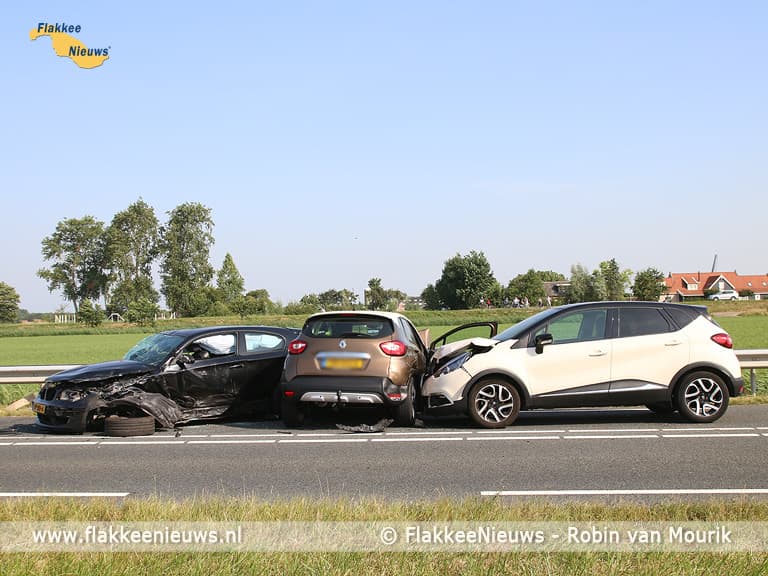 N57 tussen Goedereede en Ouddorp afgesloten vanwege ongeval