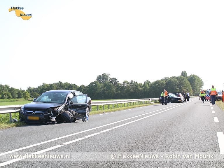 N57 tussen Goedereede en Ouddorp afgesloten vanwege ongeval