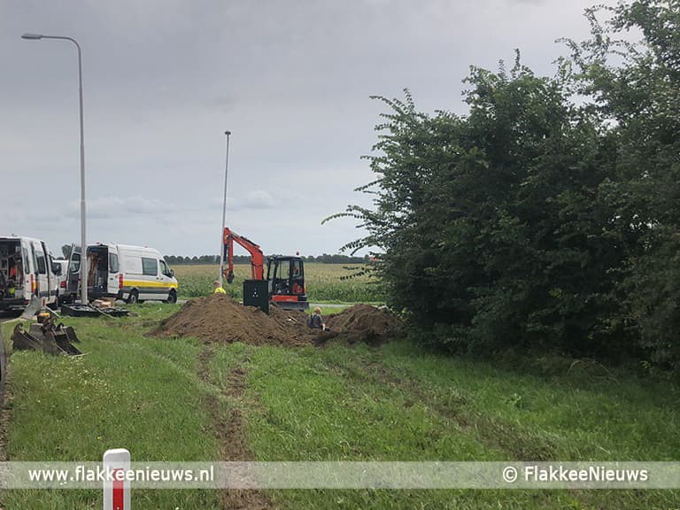 Zoekactie naar bestuurder ongeval Magdalenadijk Oude-Tonge