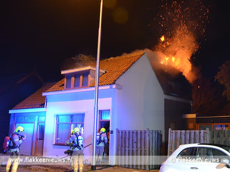 Brand in woning, stoffelijk overschot aangetroffen