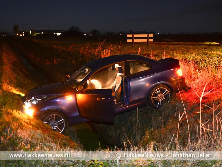 Ongeval in polder tussen Dirksland en Melissant