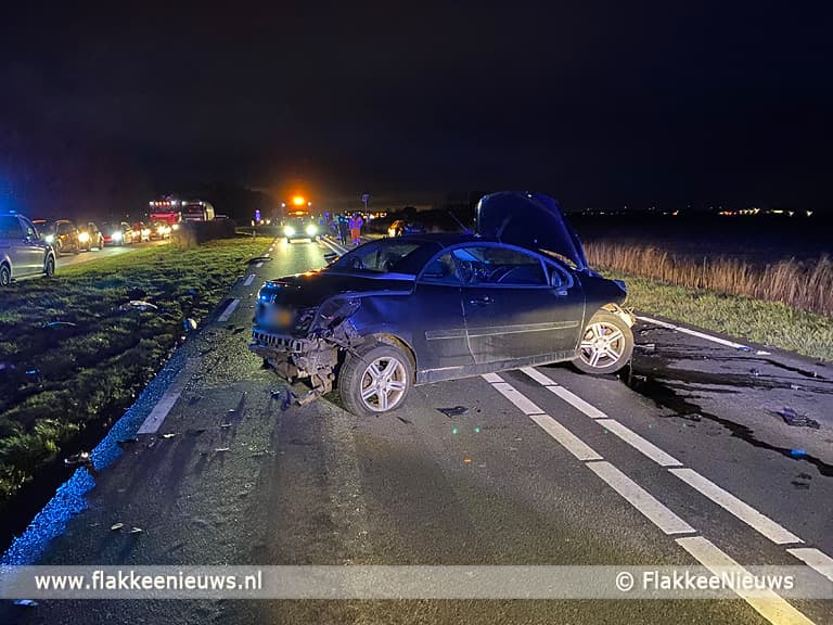 Verkeershinder op N215 Middelharnis door ongeval