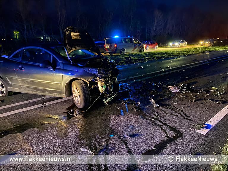 Verkeershinder op N215 Middelharnis door ongeval