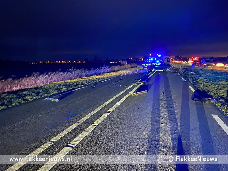 Verkeershinder op N215 Middelharnis door ongeval