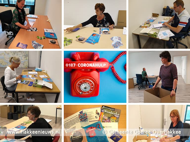 Ouderen ontvangen een geschenkpakketje