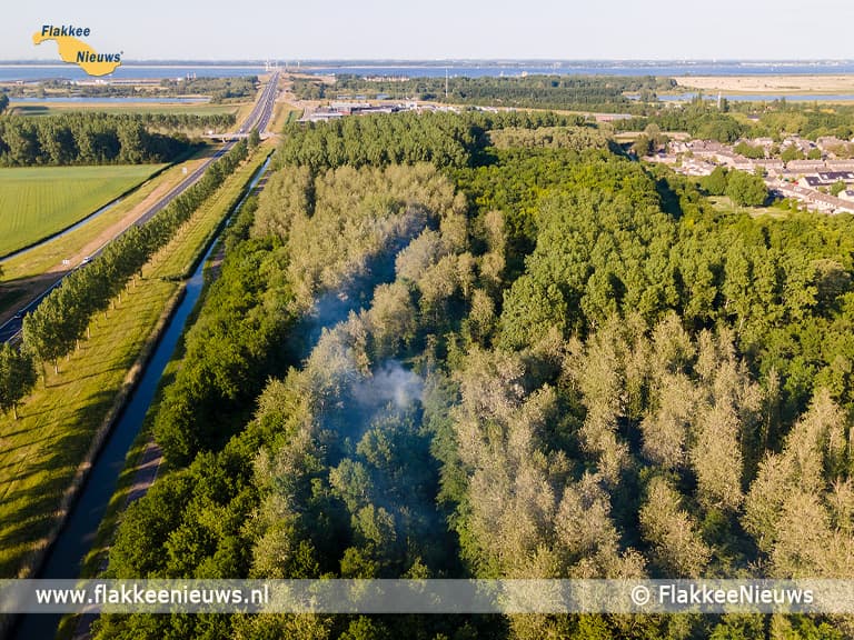 Brandweer rukt met veel materieel uit voor bosbrand