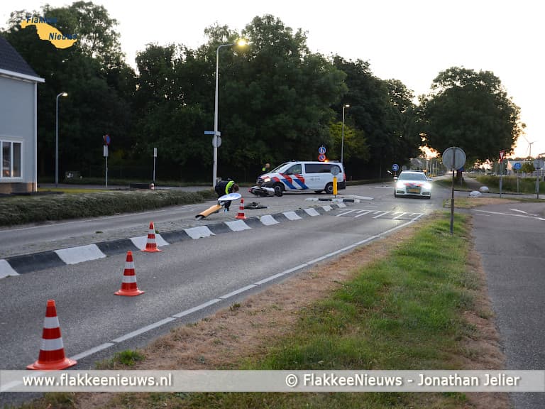 Traumaheli vliegt voor ongeval met scooter