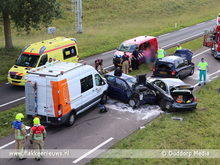 N57 nabij Goedereede afgesloten door ongeval
