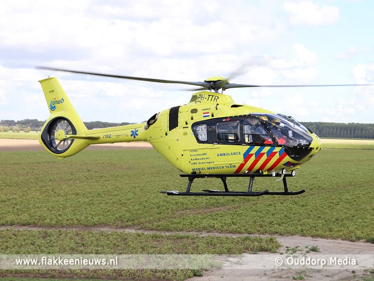 N57 nabij Goedereede afgesloten door ongeval