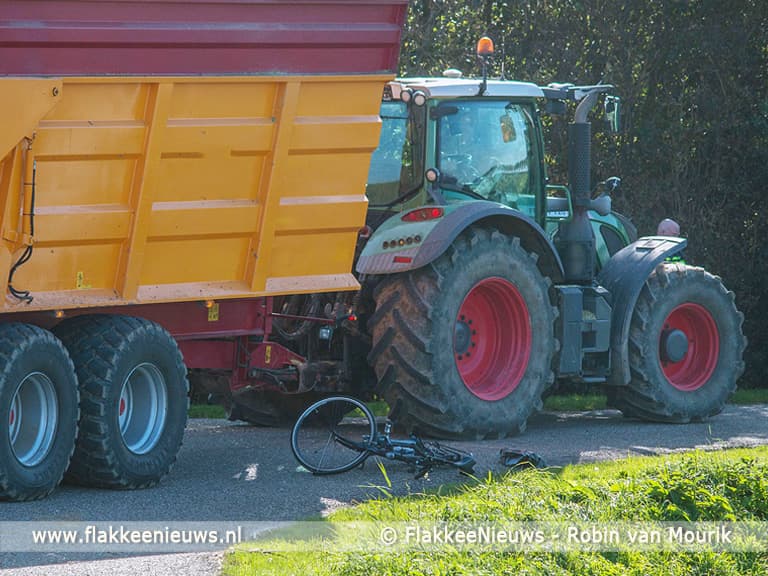 Traumaheli vliegt voor ongeval met fietser in polder Melissant