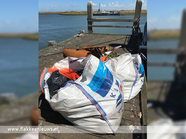 Record zwerfafval ingezameld door vissers van Stellendam