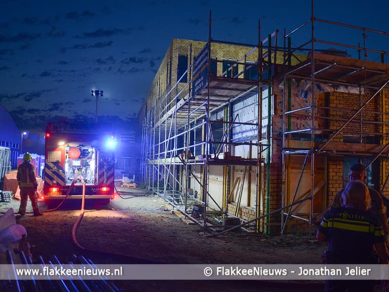Brand in nieuwe Beroepscampus Middelharnis