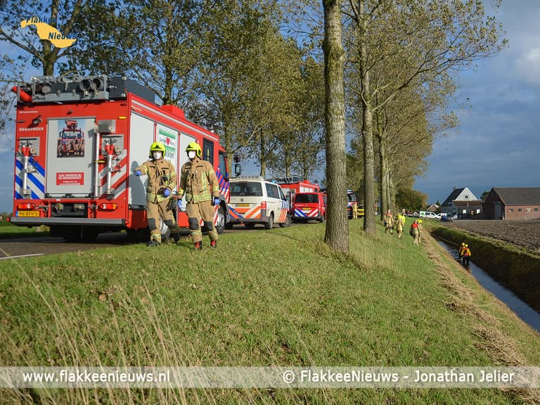 Hulpdiensten treffen geen slachtoffer aan bij ongeval