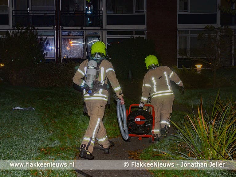 Kat gered bij brand tegen woning in Melissant
