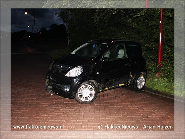 Groot gaslek in Ouddorp na aanrijding