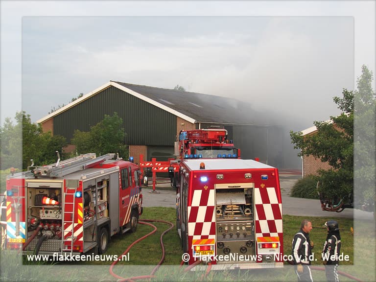 Grote brand in loods Dirksland
