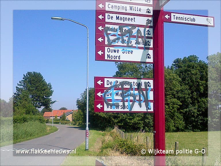 Getuigenoproep graffiti Ouddorp