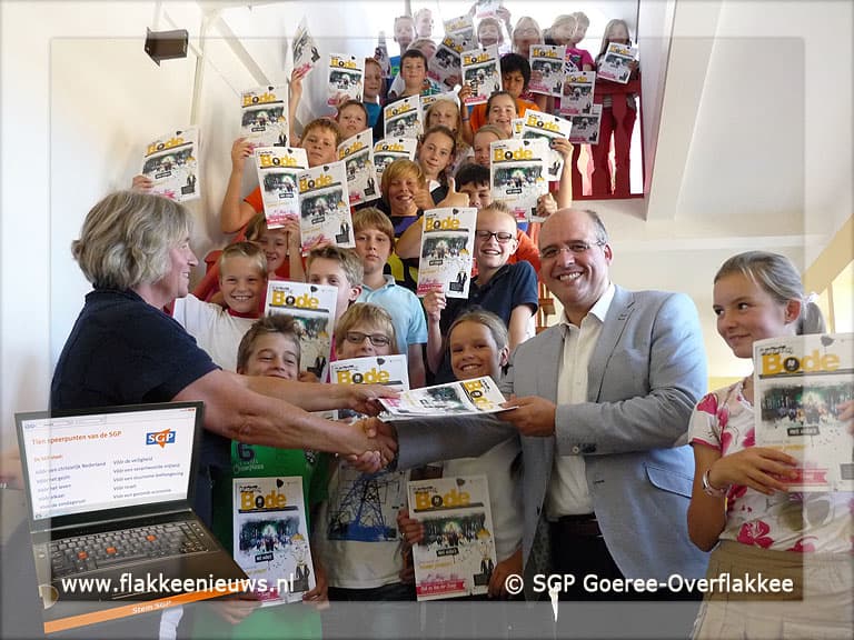 SGP G-O bied Prinsjesdagbode aan op basisscholen
