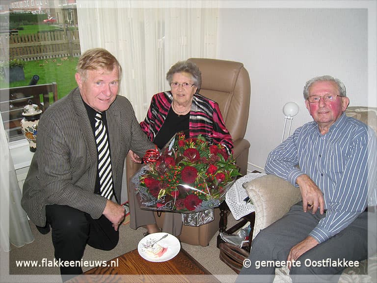 Burgemeester op bezoek bij familie Van Eykeren-Jacobs