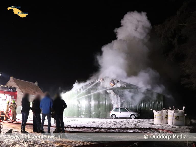 Brand in schuur Ouddorp