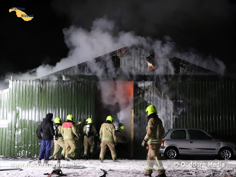 Brand in schuur Ouddorp