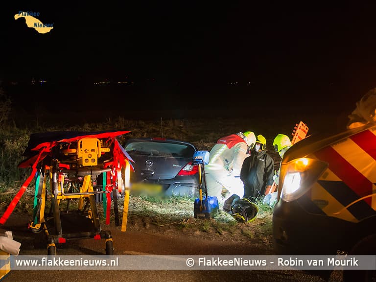 Zwaargewonde bij eenzijdig ongeval Sommelsdijk