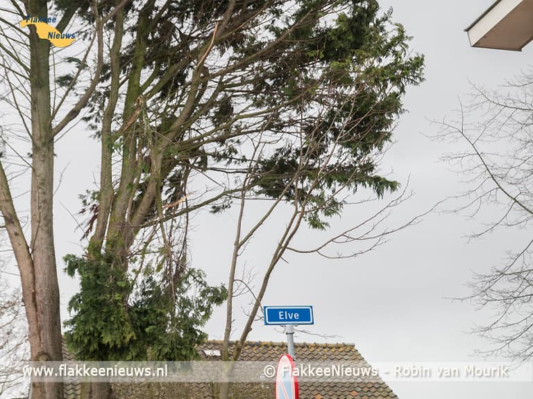 Storm Evert laat sporen na op Goeree-Overflakkee