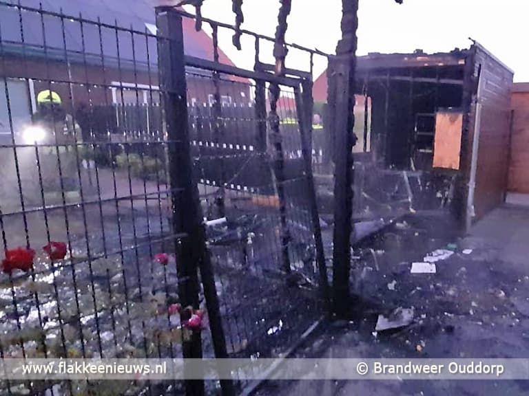 Brand in schuurtje Oosterweg Ouddorp