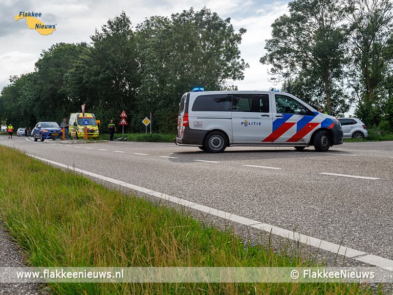 Fietser geschept op Oudelandsedijk Sommelsdijk
