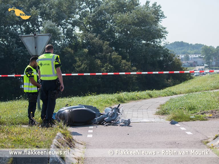 Scooterrijder ernstig gewond bij ongeval nabij N57